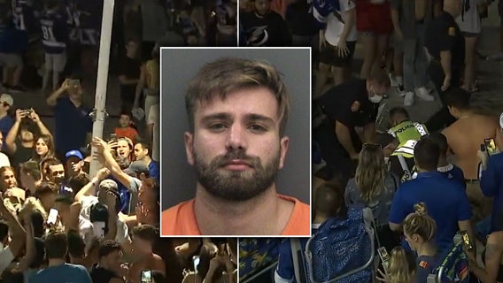 Police arrest Lightning fan accused of knocking down light pole at Amalie Arena