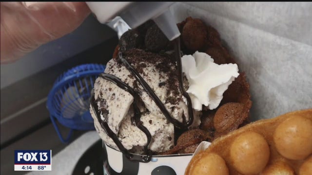 Bubble waffles with secret flavors are on the menu at 'Awful Waffle'