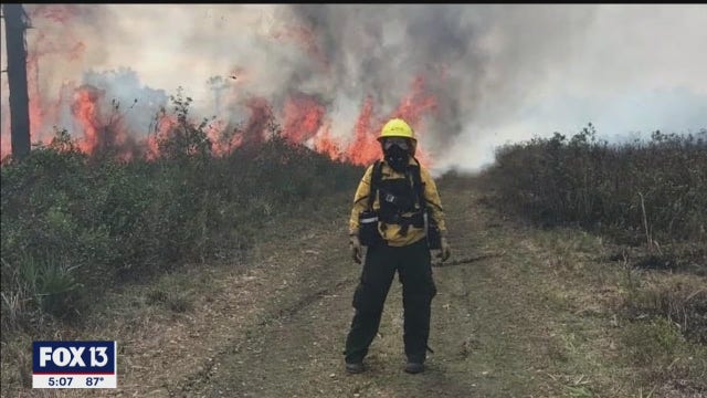 Hillsborough County wildland firefighter joins efforts in California