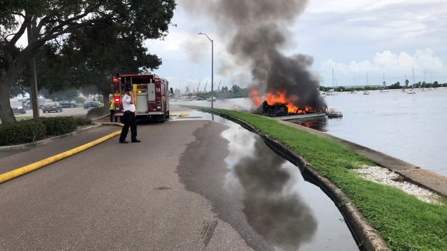 Tampa boat fire leaves one person injured