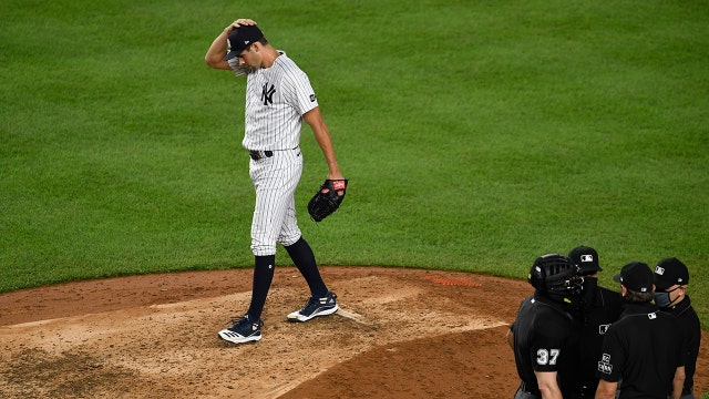 Yankees reliever Heller ejected for plunking Rays' Renfroe