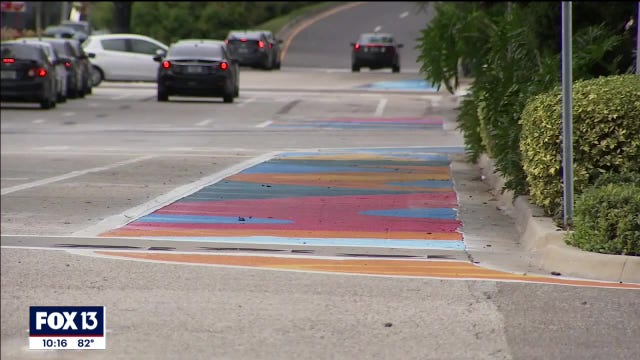 Colorful street murals aimed at keeping people safe