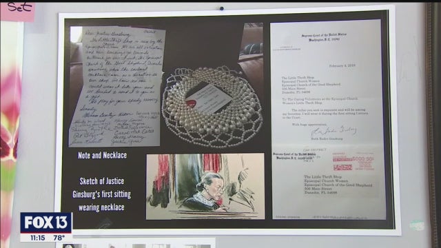 Ruth Bader Ginsburg remembered for kind gesture to Dunedin thrift shop