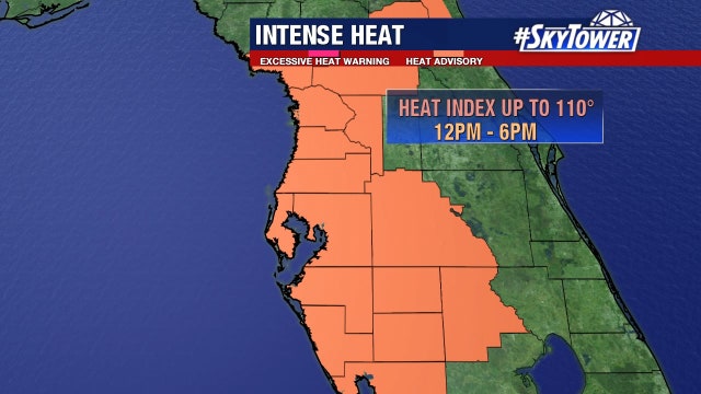 14th heat advisory issued this summer for Tampa Bay; doubling total from 2019