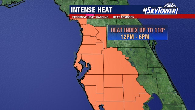 All of Tampa Bay under a heat advisory Thursday