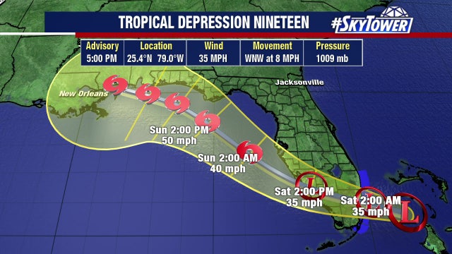 Wet weekend ahead as tropical depression forms off Florida