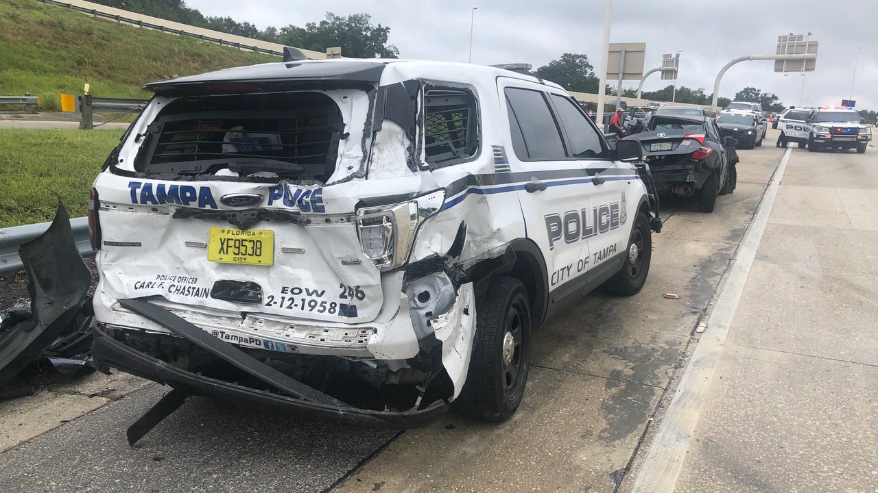 FHP: Multi-vehicle Crash Involving Police SUV Closed Southbound I-275 ...