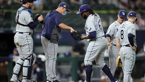 Vaunted bullpen wobbles, hangs on as Rays get even with Dodgers