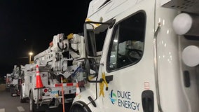 400 Duke Energy utility crews heading to hard-hit Carolinas to restore power after Zeta