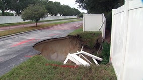 Road closed after deep hole opens near Walmart in New Port Richey