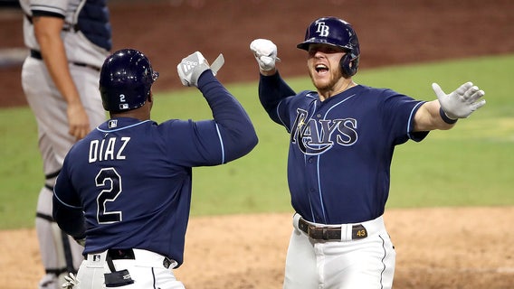 Brosseau's homer off Chapman lifts Rays over Yanks, into ALCS