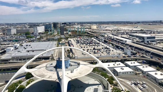 Man wearing jet pack spotted flying over LAX for a second time
