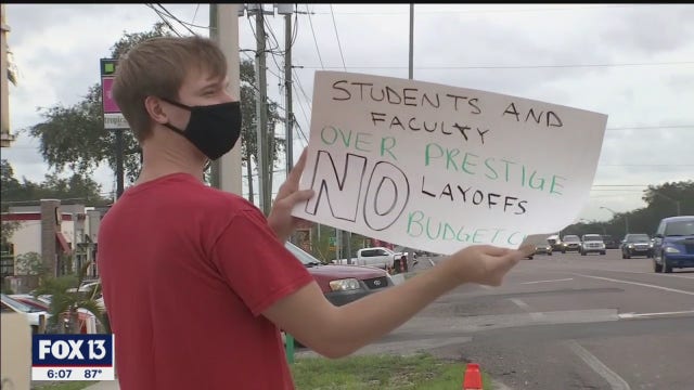 Worried students rally against USF's plan for massive budget cuts