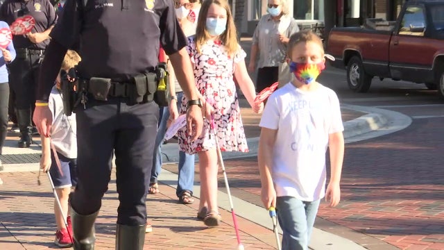 Blind 9-year-old boy discourages distracted driving on White Cane Awareness Day