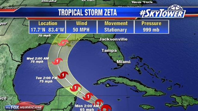 Tropical Storm Zeta forecast to intensify into hurricane in Gulf of Mexico