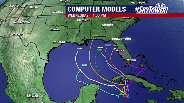 Tropical system may form south of Florida; track uncertain