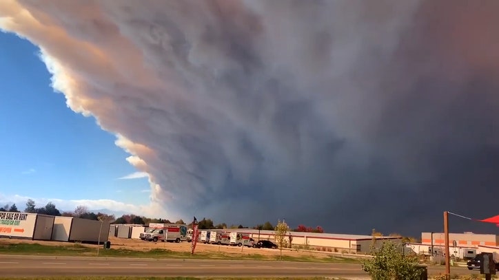 Smoke Plume From Cameron Peak Fire Visible For Miles In Loveland Colorado Smoke Plume From Cameron Peak Fire Visible For Miles In Loveland Colorado