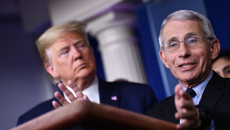 Dr. Anthony Fauci, President Donald Trump