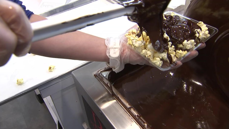 chocolate covered popcorn