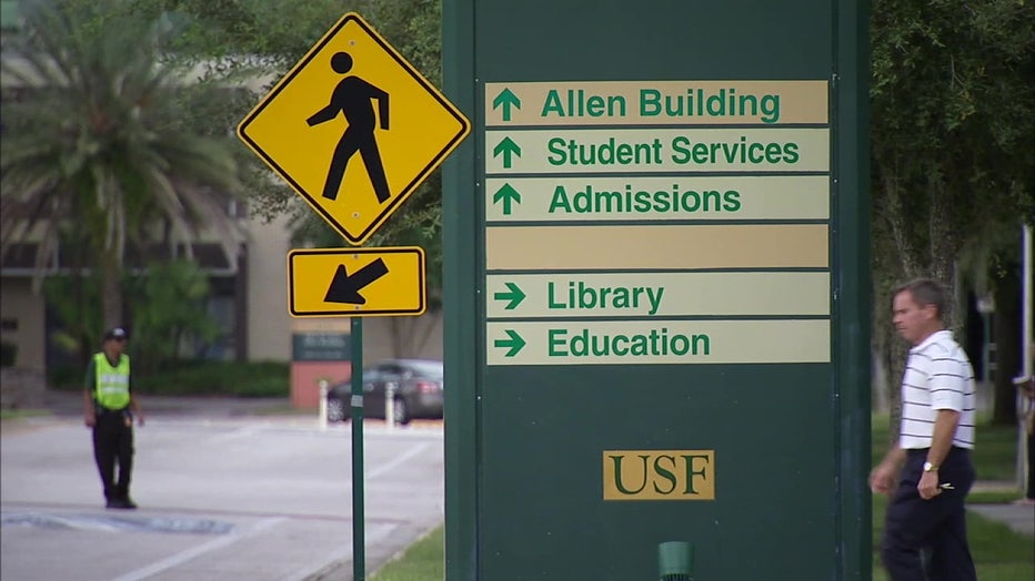 USF list of colleges sign
