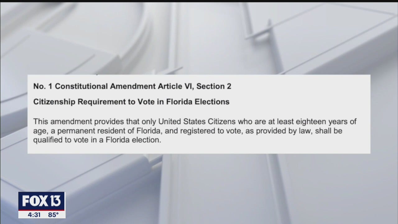 Amendment 1 Approved By 80% Of Florida Voters | FOX 13 Tampa Bay