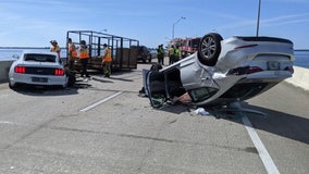 Distracted driving led to multi-car crash involving trooper on Gandy Bridge, officials say