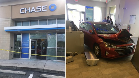 Car crashes into Chase bank in Clearwater