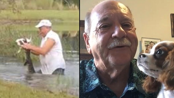 Man who wrestled alligator to save puppy talks to FOX 35