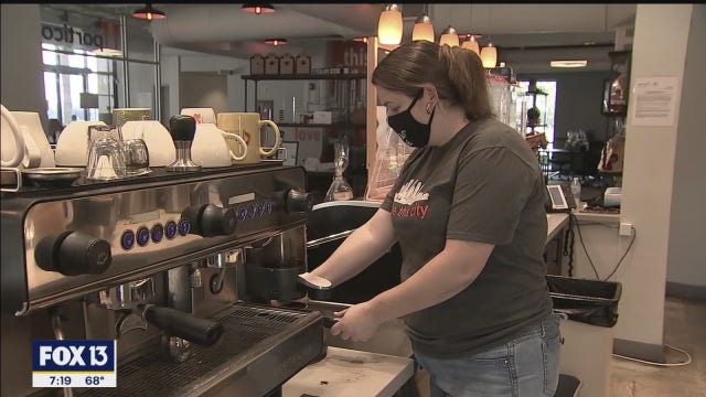 With café open, hope once again flows -- along with the coffee