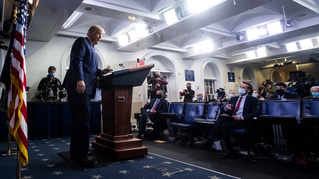 Broadcast networks cut away from President Trump's White House address