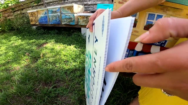 Sarasota beekeeper upcycling political signs for sweet purpose