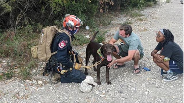 Texas paramedic rescues dog that fell off 70-foot cliff