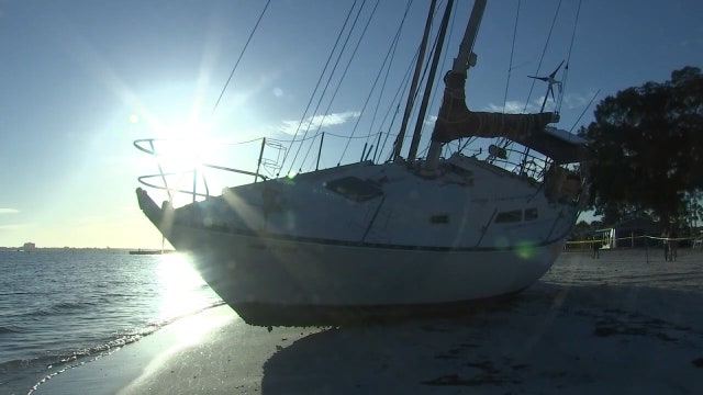 Stranded sailboats still remain in Gulfport after Eta swept through Tampa Bay