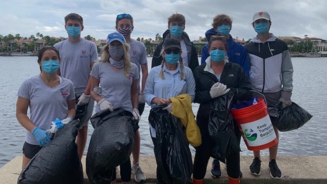 More than 50 pounds of discarded PPE collected during coastal cleanups