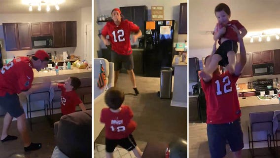 Lakeland father and son celebrate in living room as Bucs claim Super Bowl spot