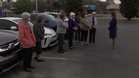 Church group prays for essential workers, patients every week outside Plant City hospital