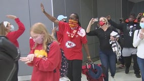 Kansas City fans flood Tampa airport with red and gold