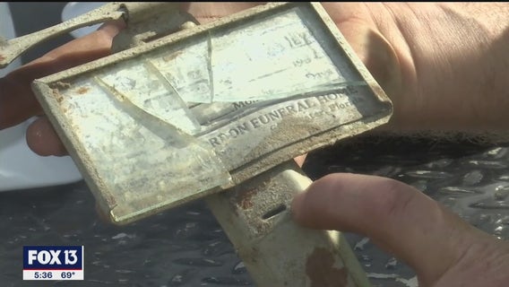 Graves from African American cemetery located on Pinellas County school property