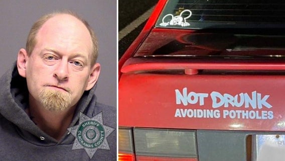 Man with ‘Not Drunk, Avoiding Potholes’ sticker arrested for DUI, Oregon sheriff says