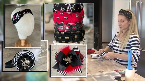 Top-notch top knots and wearable art, customized for Buccaneers fans