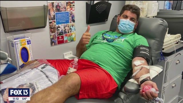 Tampa firefighter in Blood Donor Hall of Fame for help fighting COVID-19