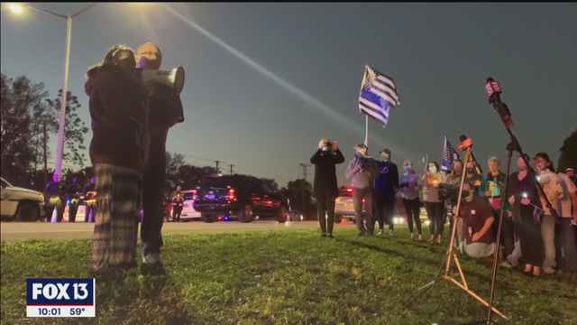 Hundreds gather for vigil to pay respects to fallen Pinellas County deputy