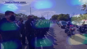 City of Tampa lights up in blue to remember fallen Officer Jesse Madsen