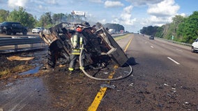 Fiery RV crash closes I-75 lanes in Pasco County