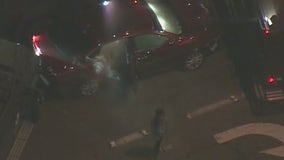 Young passenger exits tear-gassed car after driver leads LASD on chase, crashing into numerous cars