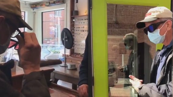 Colorblind man sees vibrant hues of red, green and blue for 1st time with corrective glasses