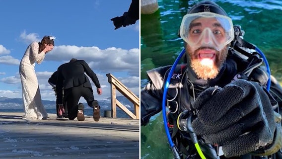 Wedding ring falls into Lake Tahoe during wedding ceremony; retrieved by scuba diver