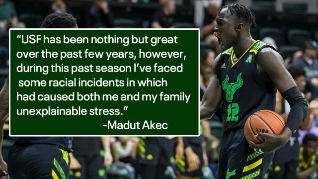 Former USF basketball player tweets about ‘racist incidents’ during season