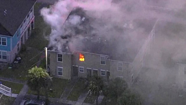 Tampa building catches fire