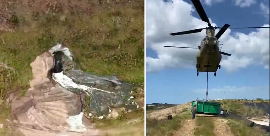 Piney Point reservoir leak: Workers rush to get extra pumps online to avoid ‘catastrophic failure’